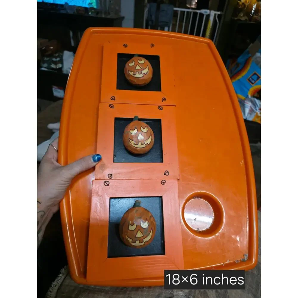 Y2K 2002 Target Kooky Spooky Bobble Pumpkin Shadow Box Halloween Sign